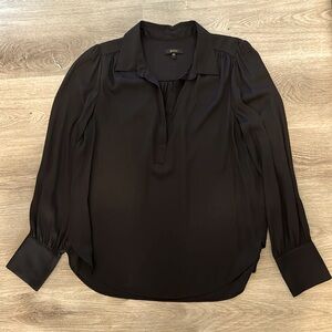 QUINCE Black silk blouse